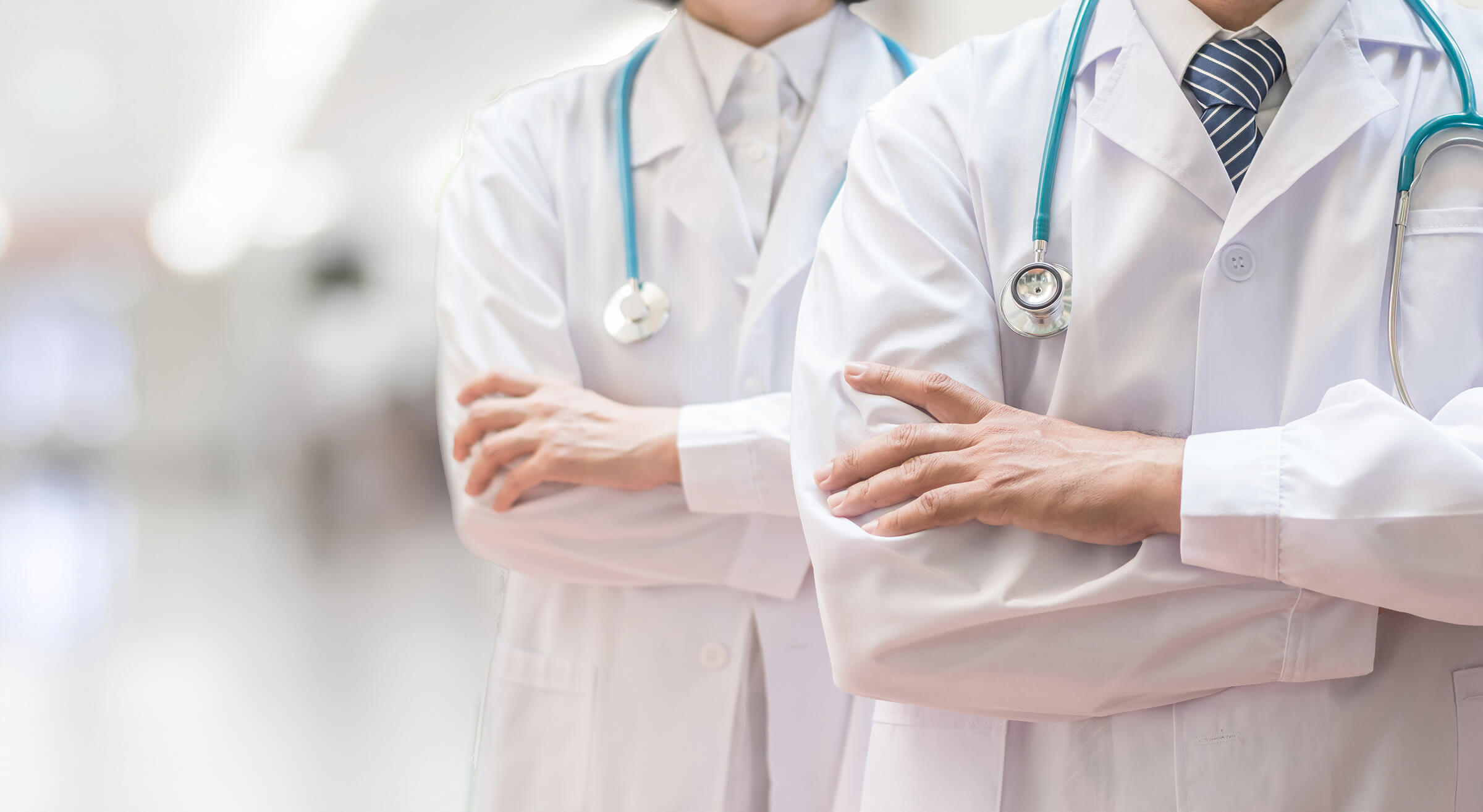 Two doctors standing side by side