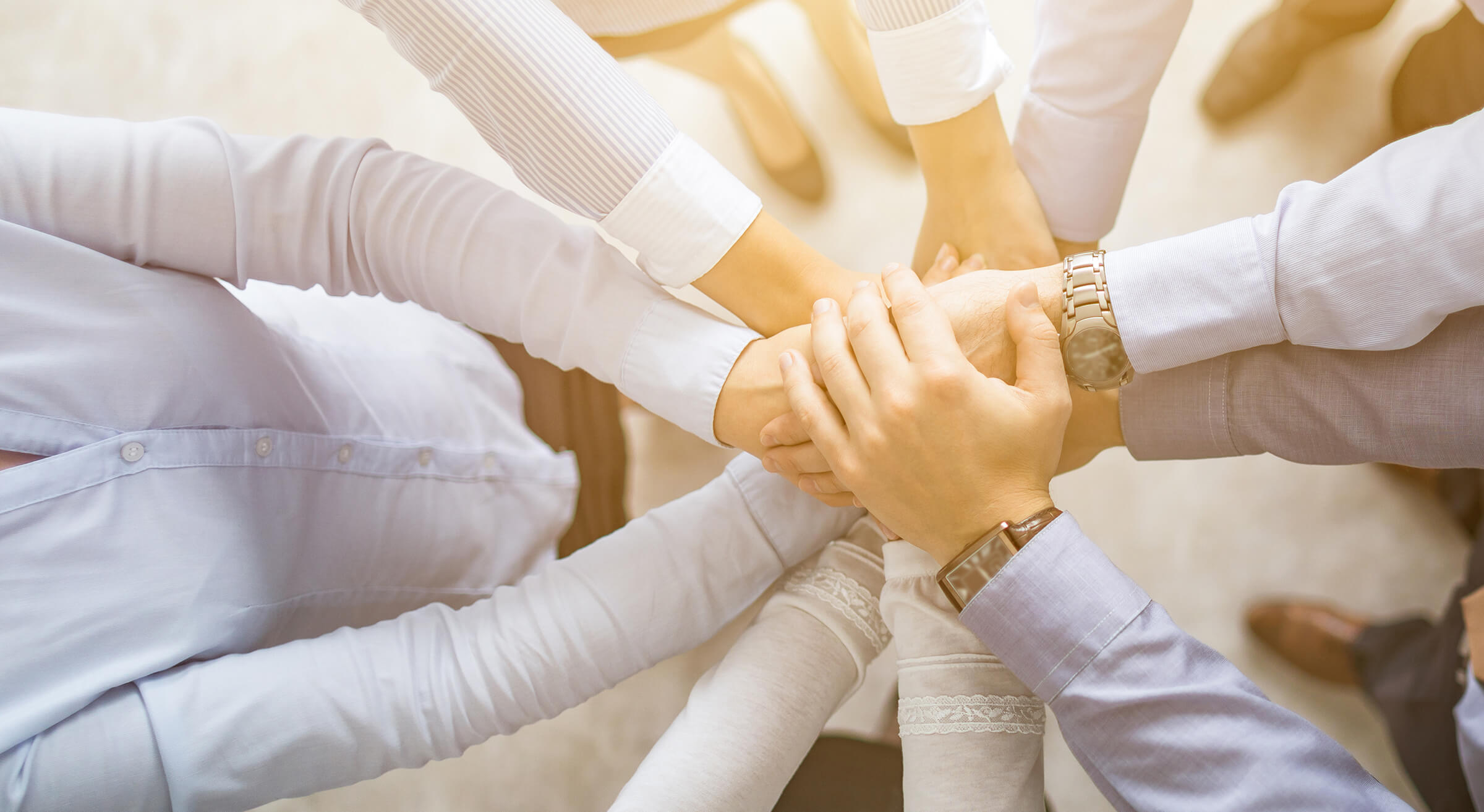 A group of people holding hands